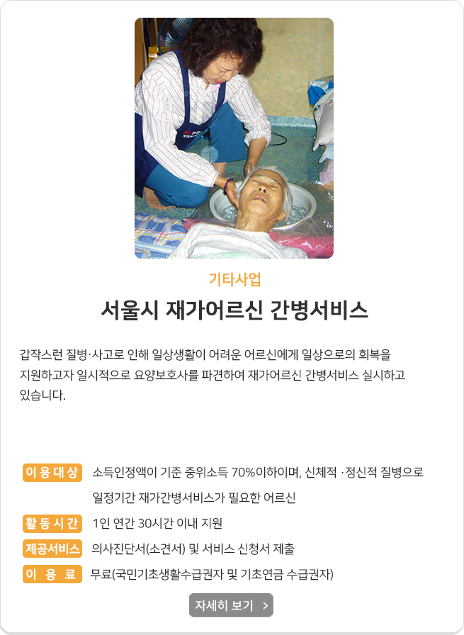 서울시재가어르신간병서비스